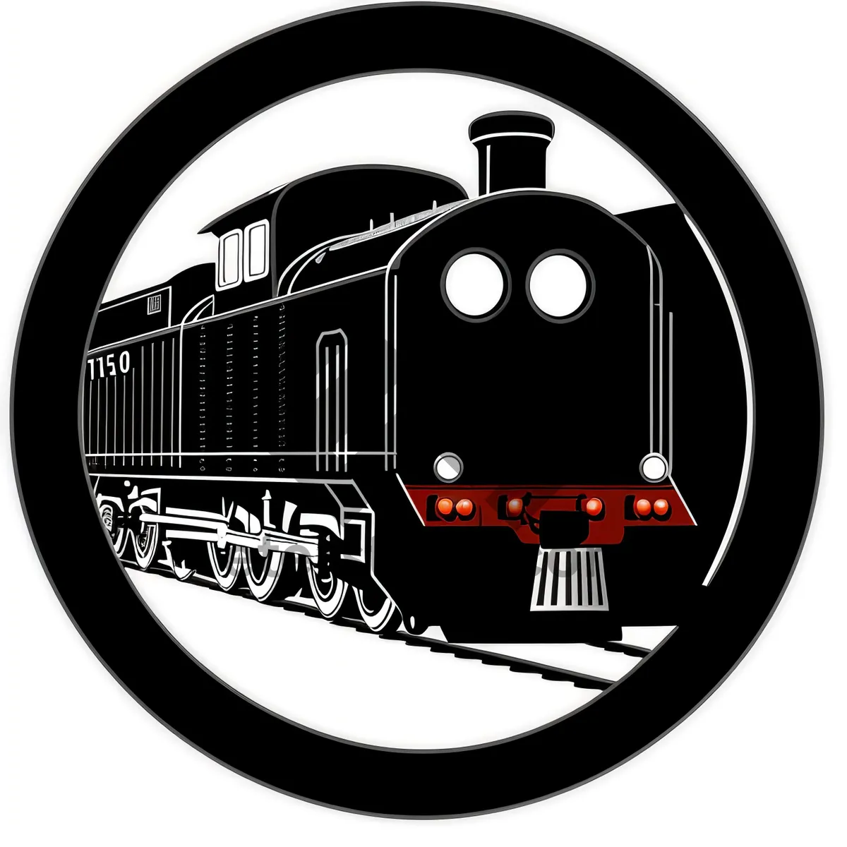 Picture of Acoustic Symbol Round Button - Black Shiny Design