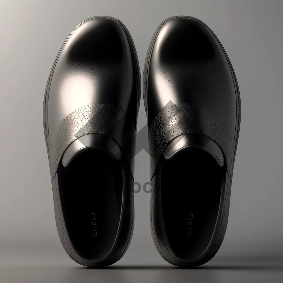 Picture of Black Leather Loafer Pair - Stylish Footwear Fashion