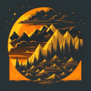 Halloween Night: Pumpkin Silhouette and Moon