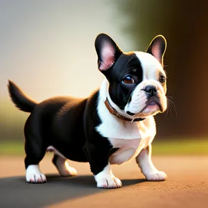 Adorable Studio Portrait of a Cute Terrier Puppy