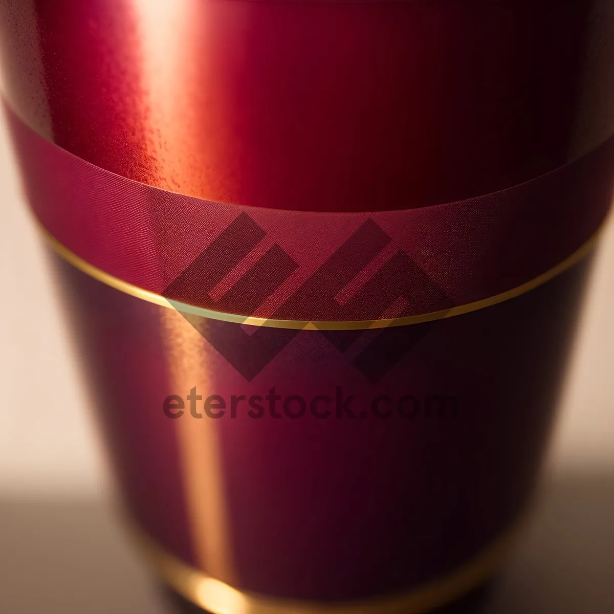 Picture of Red Wine Glass with Glamorous Lipstick Stain