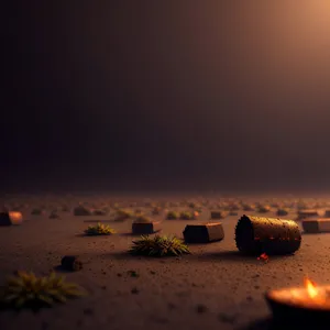 Golden Horizon: Summer Beach Sunset by the Ocean