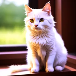 Curious Kittens Posing on Windowsill