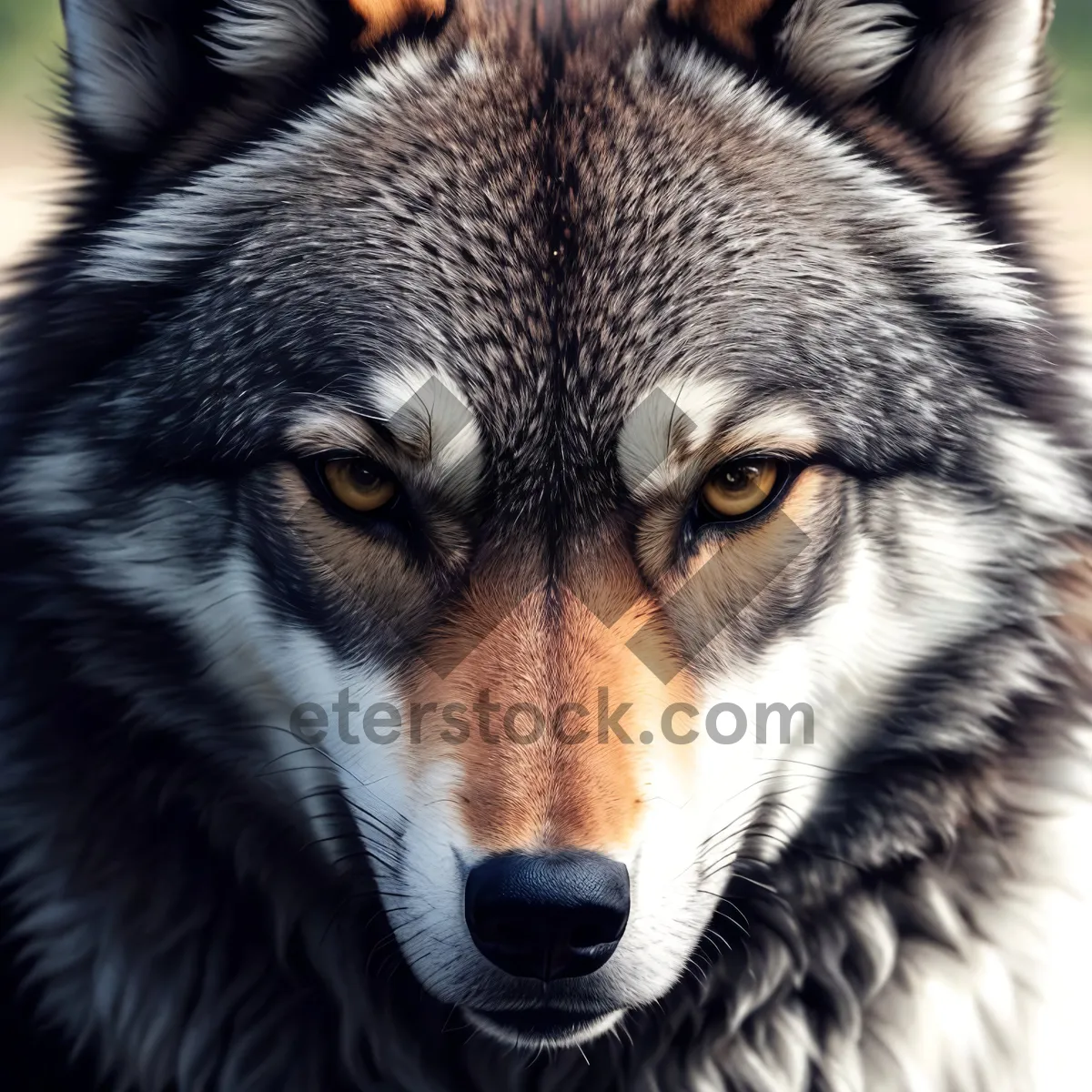 Picture of Timber Wolf with Piercing Eyes