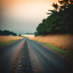 Scenic Highway Drive through Summer Countryside