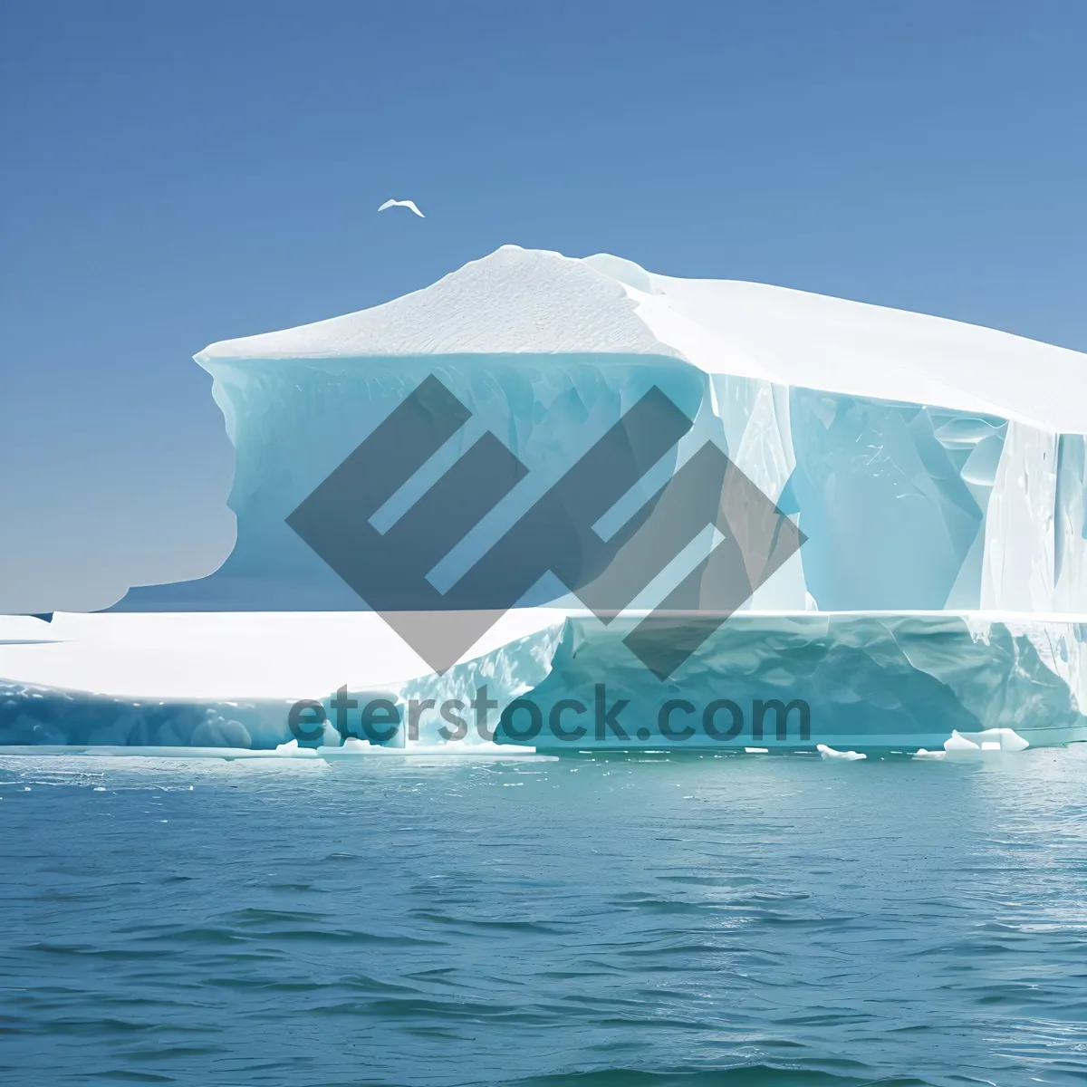 Picture of Tropical Iceberg Reflection in Serene Arctic Ocean