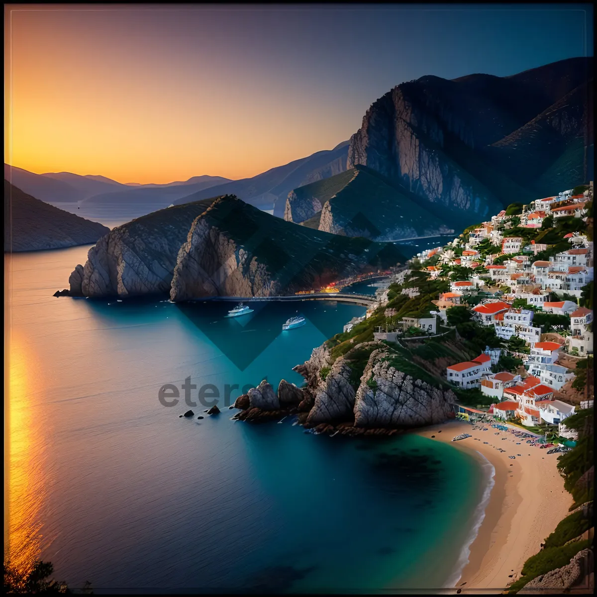 Picture of Serenity on the Coastal Promontory - Captivating Waterfront Landscape