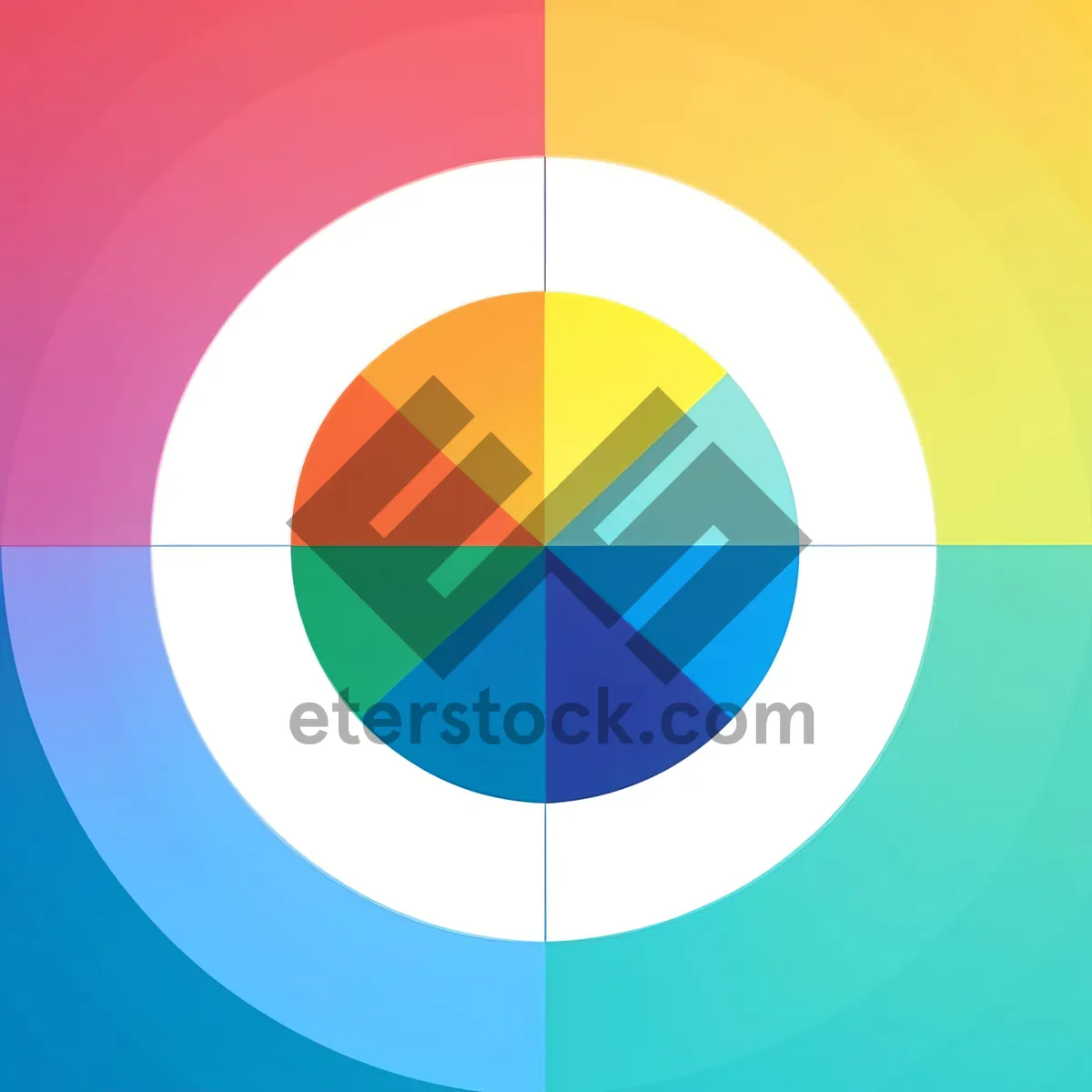 Picture of Vibrant Rainbow Geometric Artwork