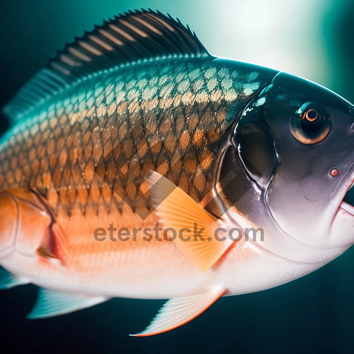 Picture of Golden Snapper in a Tropical Aquarium