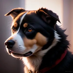 Adorable Border Collie Shepherd Dog Portrait