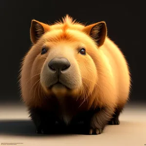 Furry Guinea Pig with Adorable Whiskers