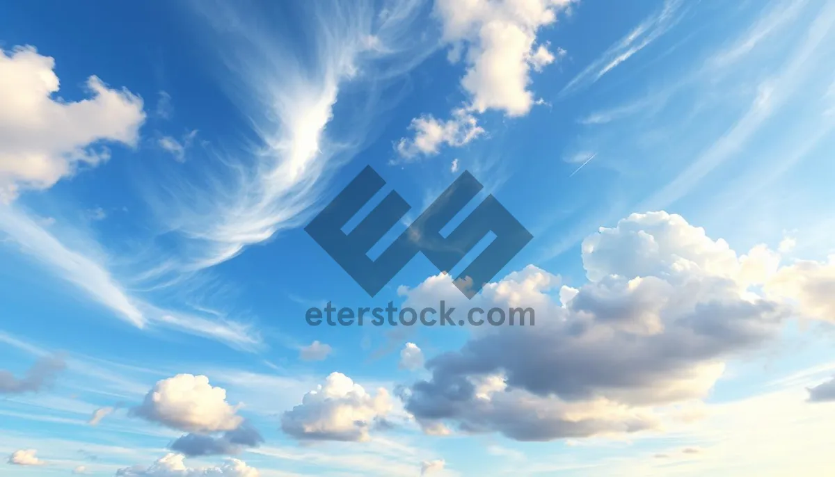 Picture of Sunny Bright Sky with Clouds in Summer Season.