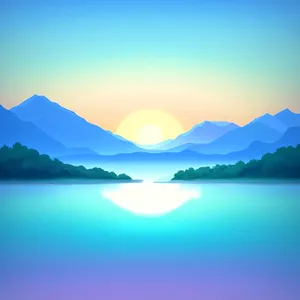 Sunny Summer Sky over the Ocean