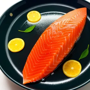 Delicious Salmon Fillet with Fresh Lemon and Tomatoes