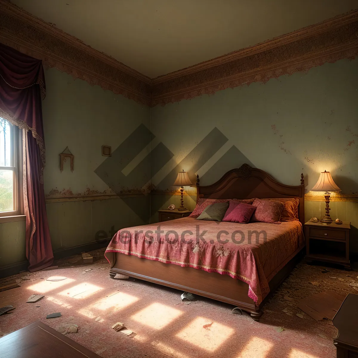 Picture of Luxurious Bedroom Retreat with Cozy Four-Poster Bed.