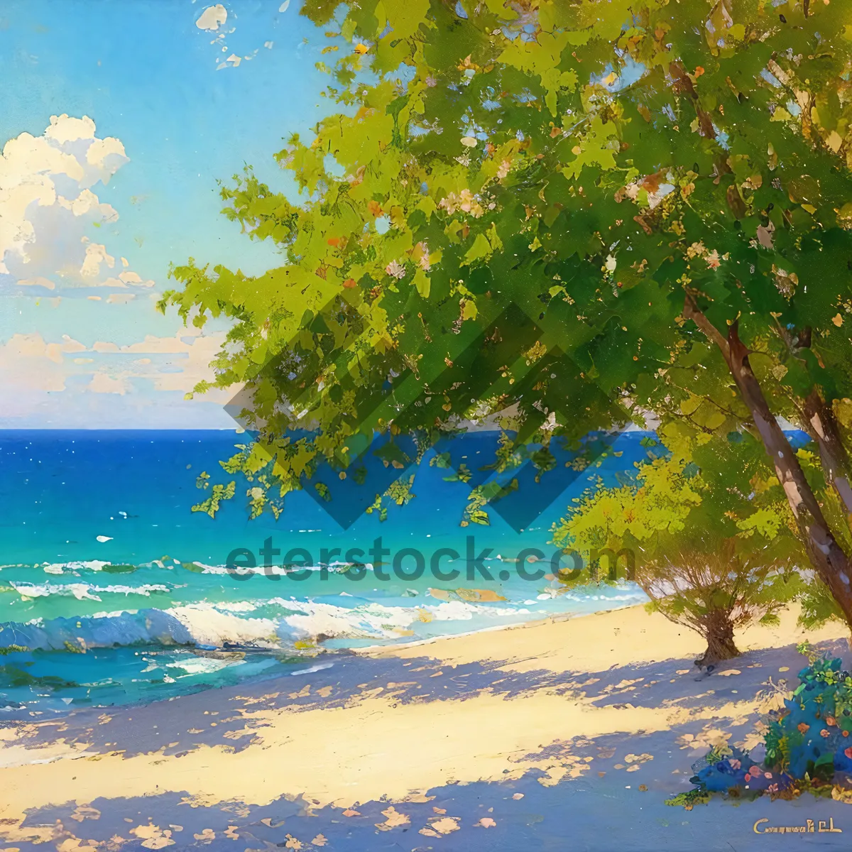Picture of Tropical Paradise: Relaxing Waves on Sandy Beach