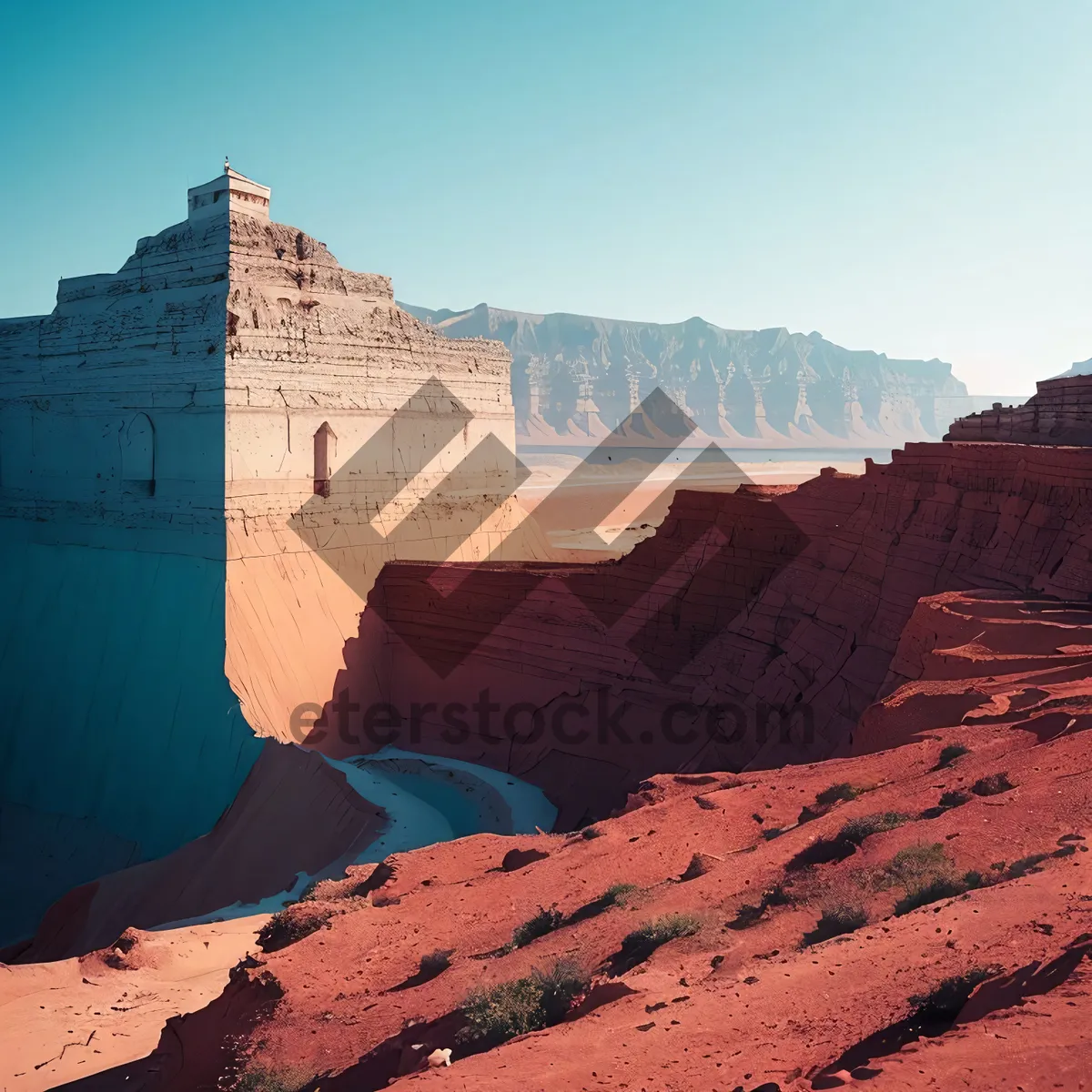 Picture of Sandy Desert Canyon: Majestic Stone Landscape