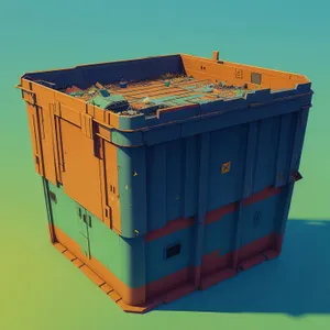 3D Crate Box Container Render Cube Object