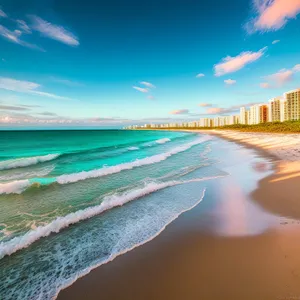 Sun-kissed Serenity: Beach Bliss Amidst Turquoise Waves