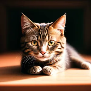 Adorable Tabby Kitty with Whiskers and Charming Eyes