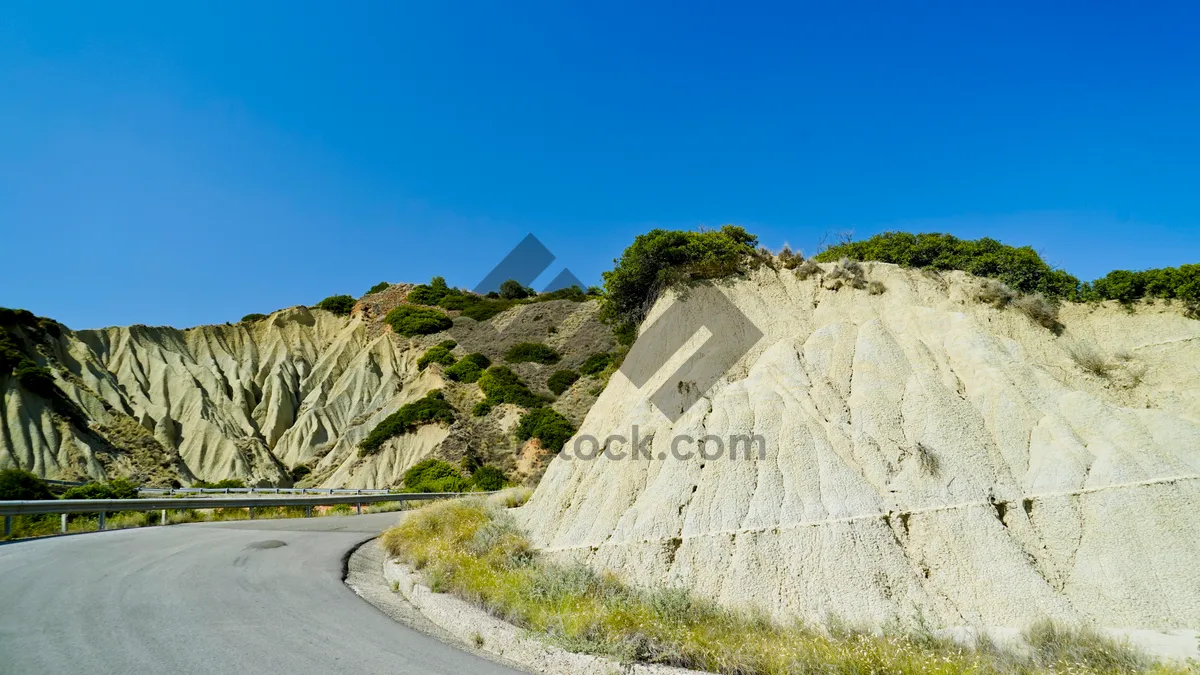 Picture of Mountain Valley View with Clouds and Trees