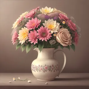 Pink Floral Vase Bouquet