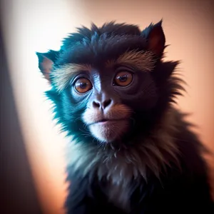 Furry Feline Portrait: Enchanting Cat's Mystic Gaze