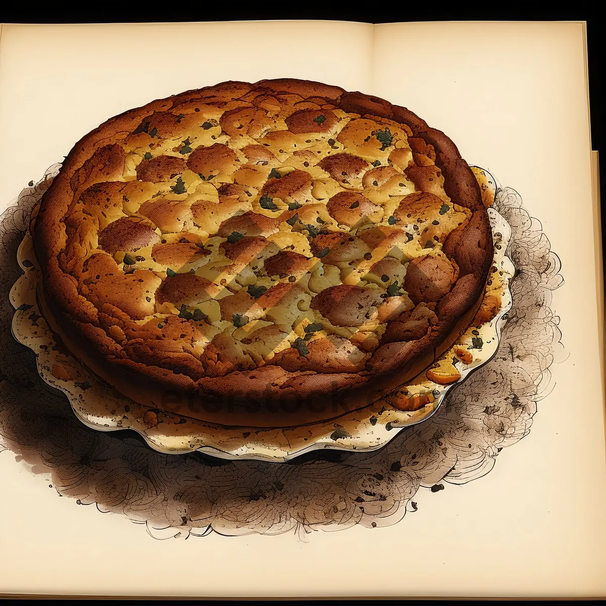 Picture of Delicious Walnut Chocolate Pastry Snack