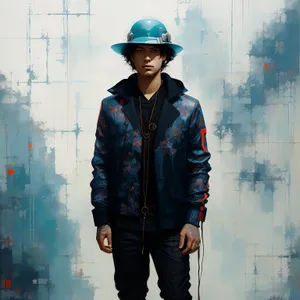 Professional Construction Worker in Helmet and Uniform