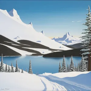 Snowy Alpine Peaks Camera Shot