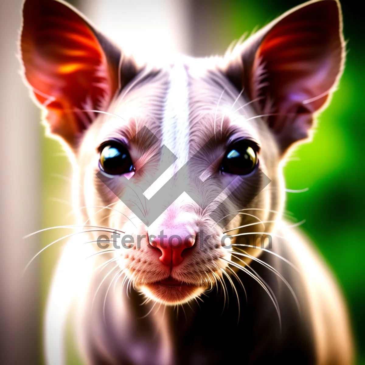 Picture of Furry feline baby with adorable kitten eyes