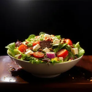 Healthy Vegetarian Salad with Fresh Ingredients