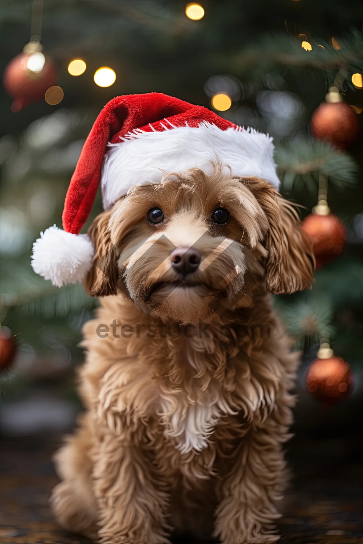 Picture of Cute Terrier Puppy Portrait in Studio