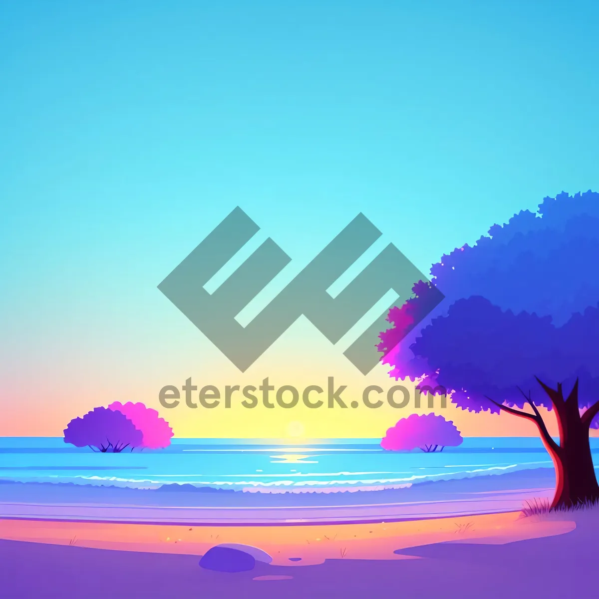 Picture of Serene Sunset Over Turquoise Waters