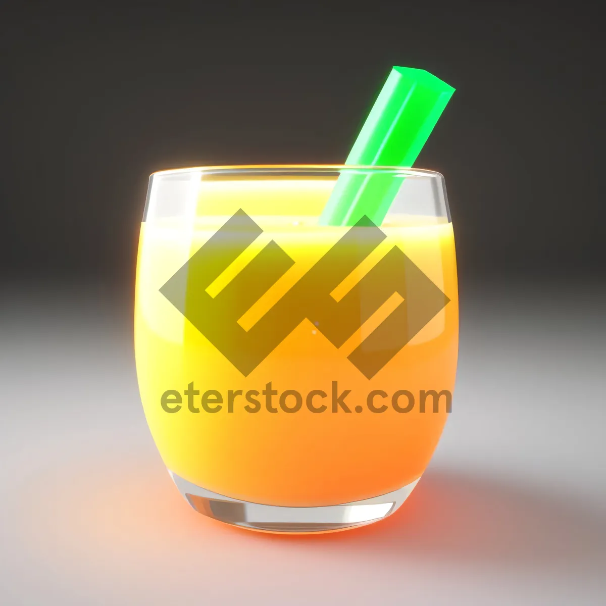 Picture of Healthy Orange Drink in Glass with Butter