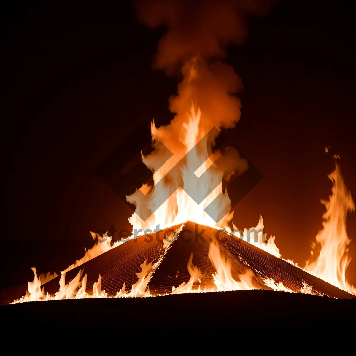 Picture of Fiery Blaze: Burning Coal Ignites Explosive Power