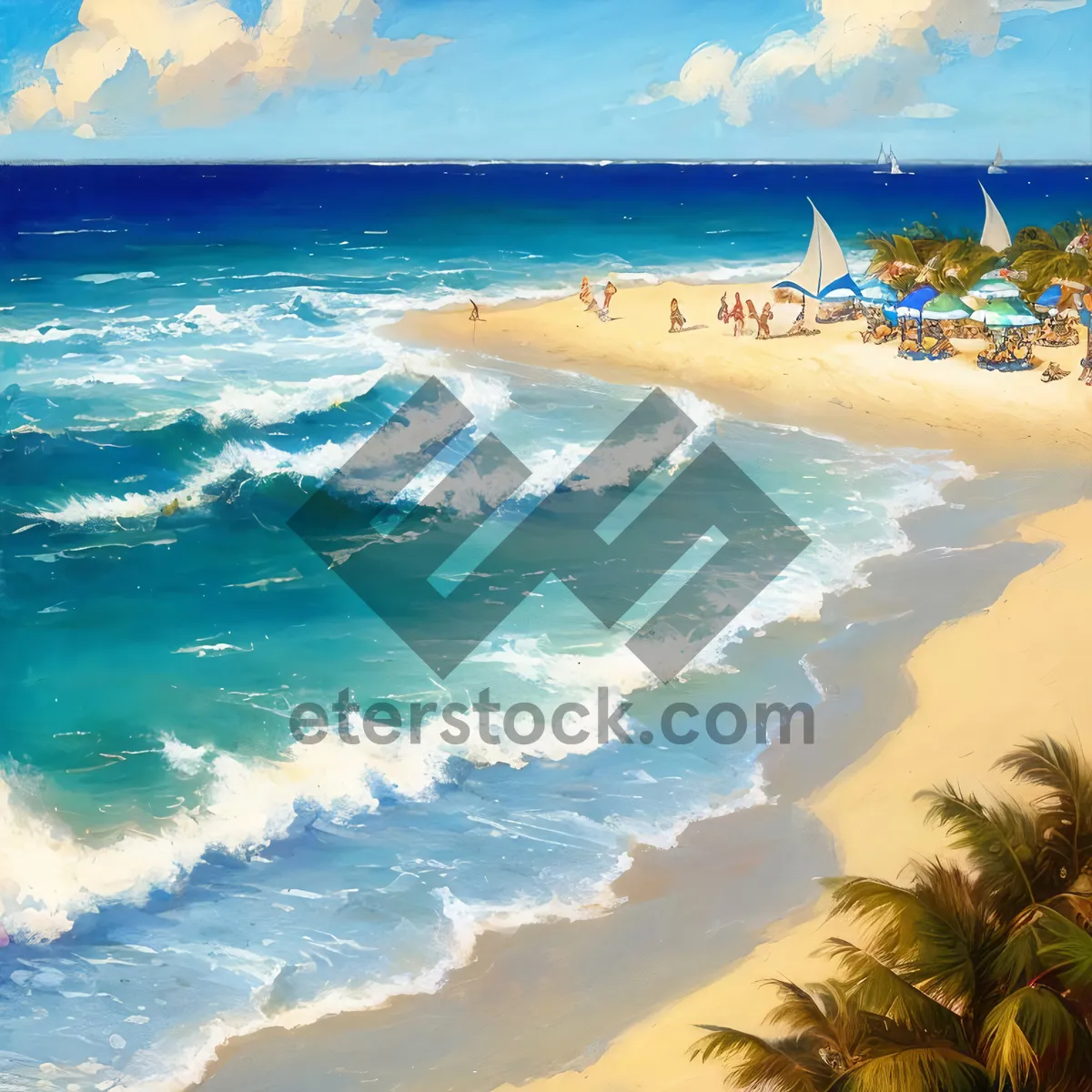 Picture of Serene Beach Haven: Tropical Paradise, Sun-kissed Sands
