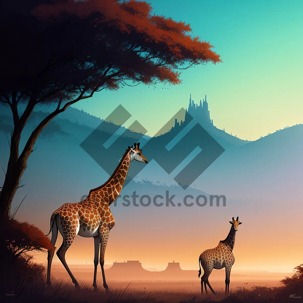 Picture of Majestic Safari: The Graceful Giraffe in the Wild