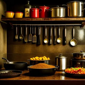 Sleek Kitchen Appliance Trio: Stove, Waffle Iron, Espresso Maker
