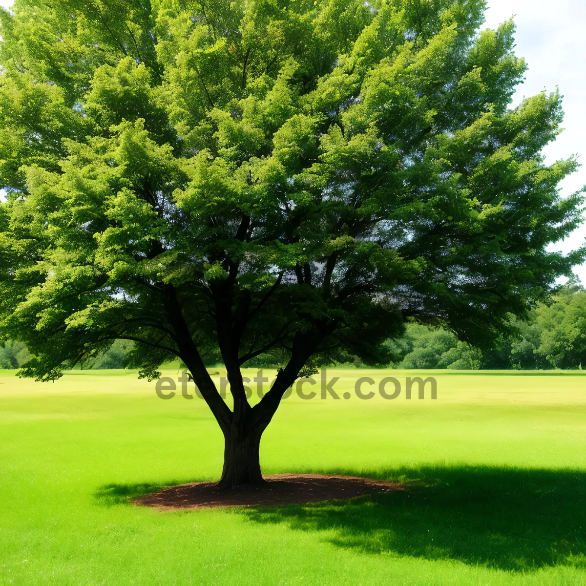 Picture of Summer Oak Forest in Countryside Landscape