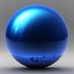 Shiny Glass Globe with 3D Relief Design.