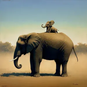 South African Majestic Elephant in the Wild
