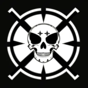 Pirate Poison Symbol: Cartoon Design with Graphic Art