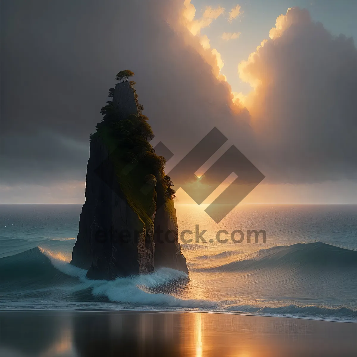 Picture of Sunset Bay Paradise - Tropical Serenity by the Sea