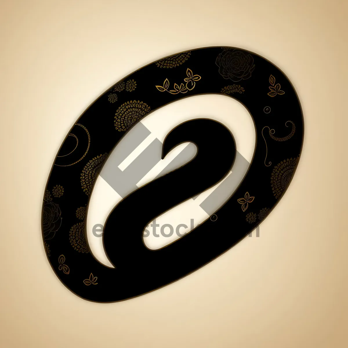 Picture of Sleek Black Metallic 3D Icon Design