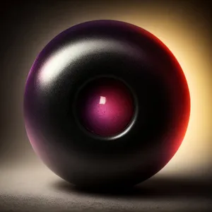 Vibrant Button Circle: Shiny 3D Reflection