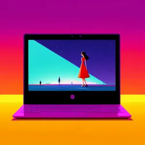 Sleek, High-Tech Laptop Display for Modern Professionals
