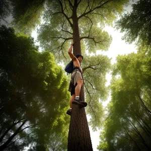 Serene Summer Skyline amidst Majestic Trees