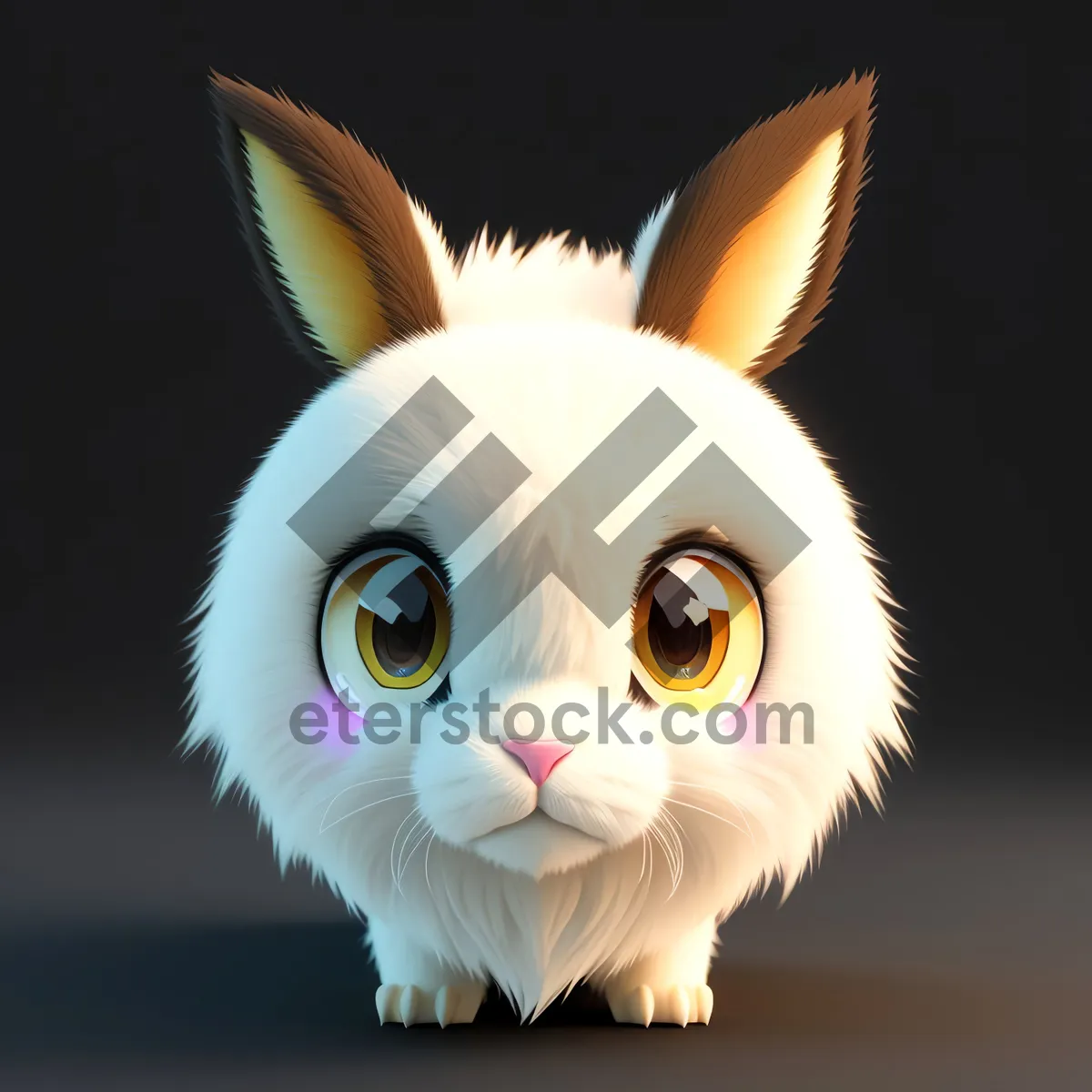 Picture of Cute Bunny with Fluffy Ears - Adorable Pet Portrait