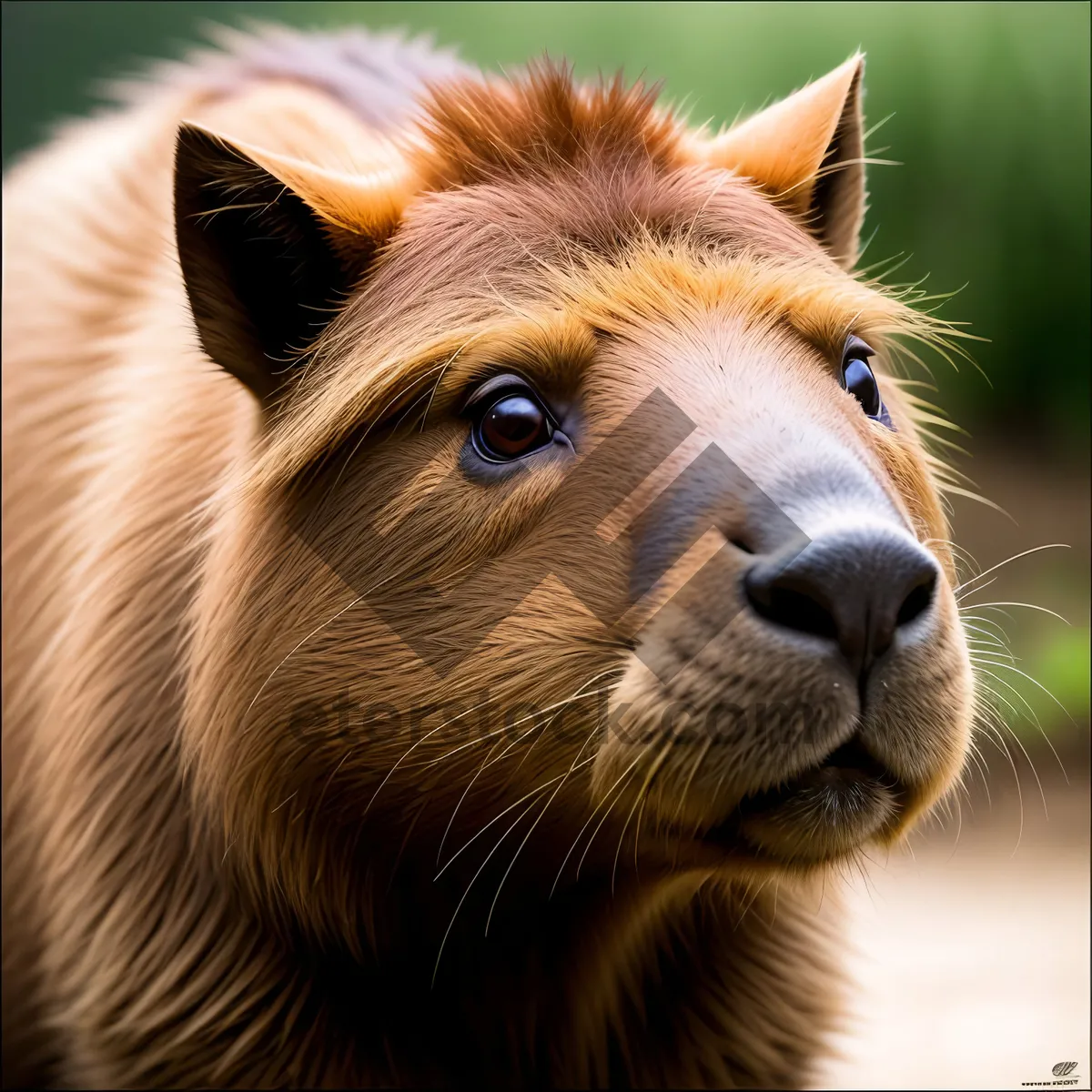 Picture of Wild Lioness With Majestic Mane: South African Safari Predator